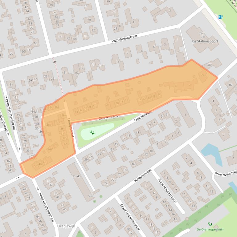 Kaart van postcodegebied 2991CL.