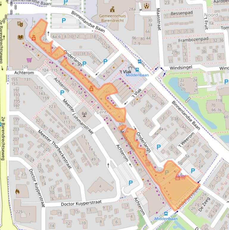Kaart van postcodegebied 2991CT.