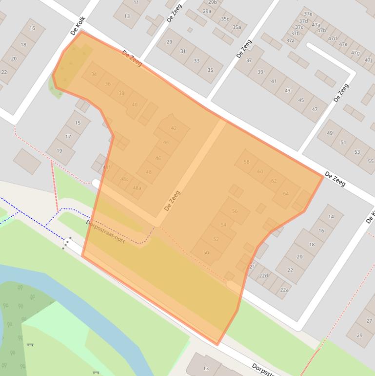 Kaart van postcodegebied 2991EK.