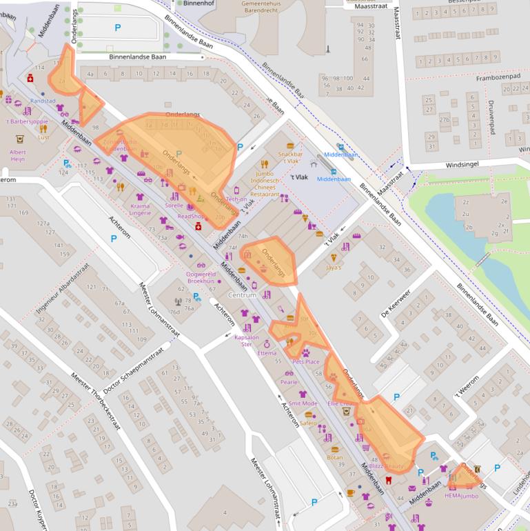 Kaart van postcodegebied 2991EM.