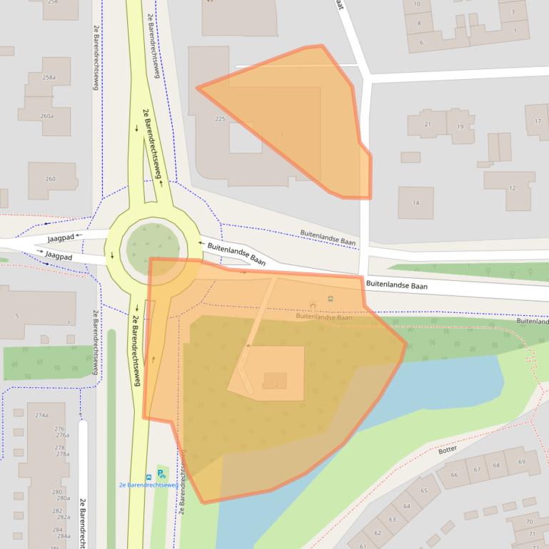 Kaart van postcodegebied 2991GA.