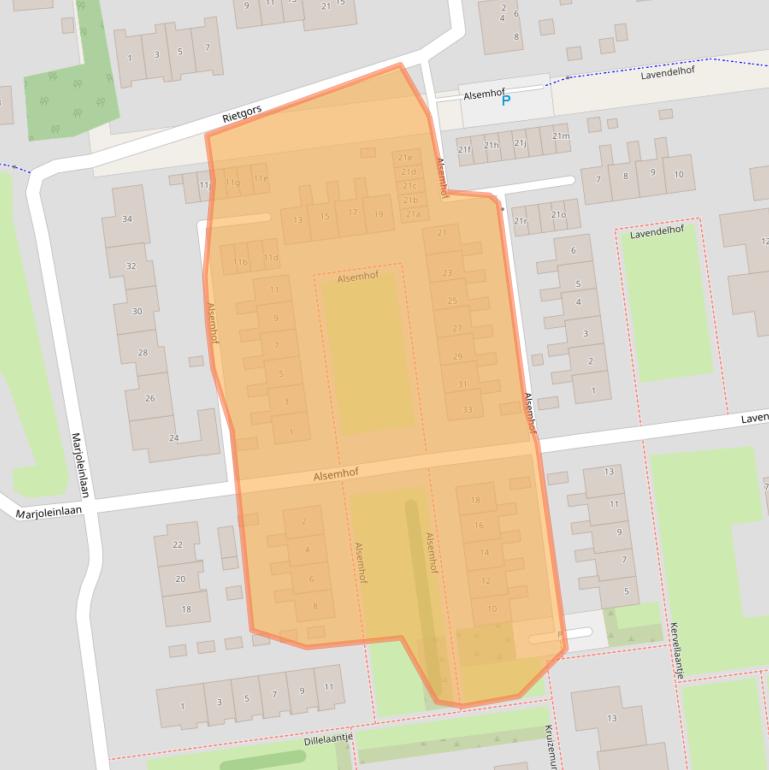 Kaart van postcodegebied 2991HA.