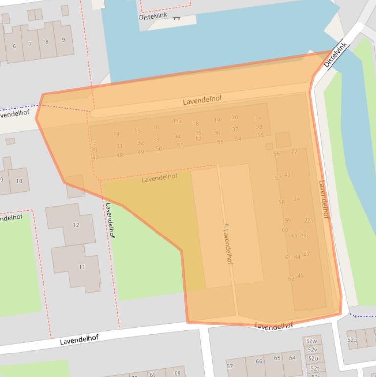 Kaart van postcodegebied 2991HJ.