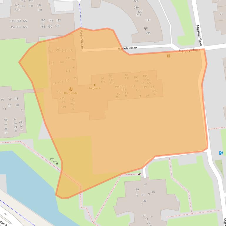 Kaart van postcodegebied 2991HP.