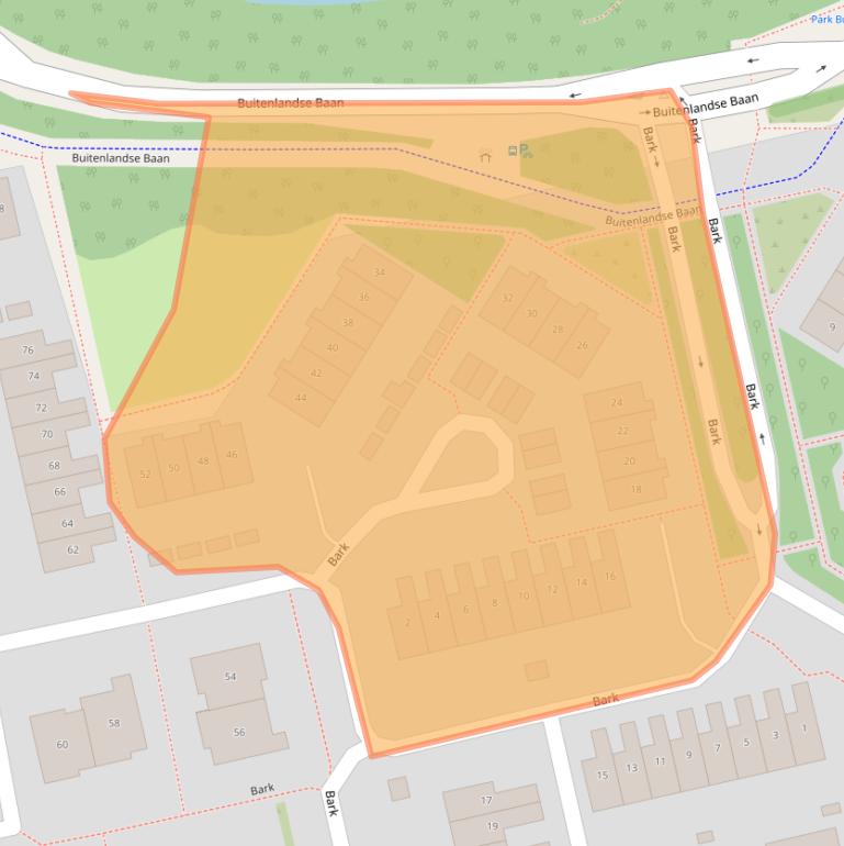 Kaart van postcodegebied 2991JD.