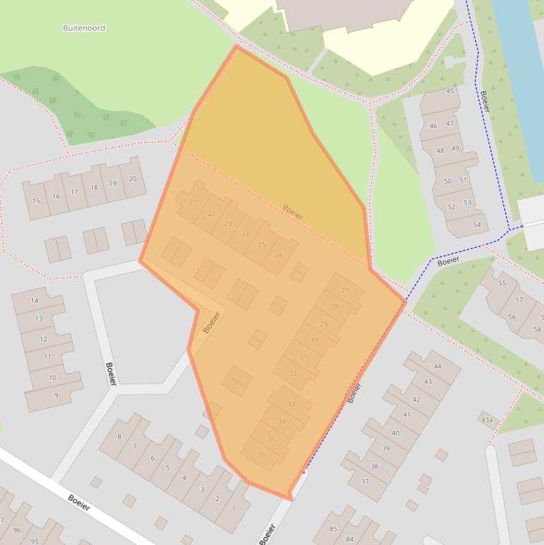 Kaart van postcodegebied 2991KB.