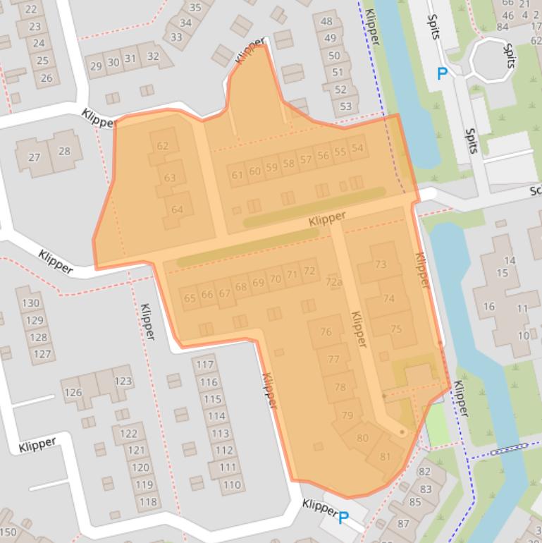 Kaart van postcodegebied 2991KL.