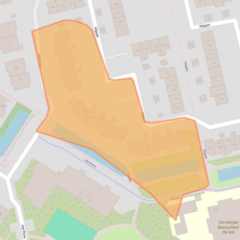 Kaart van postcodegebied 2991KP.
