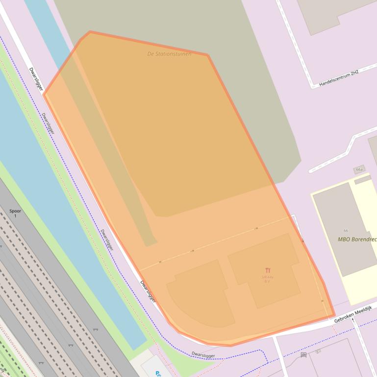 Kaart van postcodegebied 2991LC.