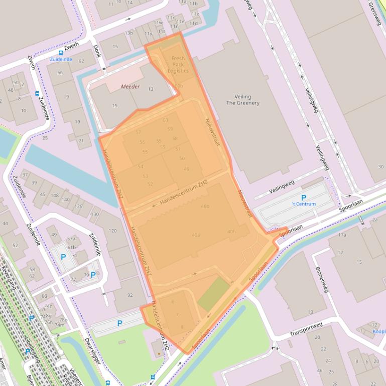 Kaart van postcodegebied 2991LD.