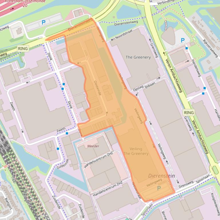 Kaart van postcodegebied 2991LG.