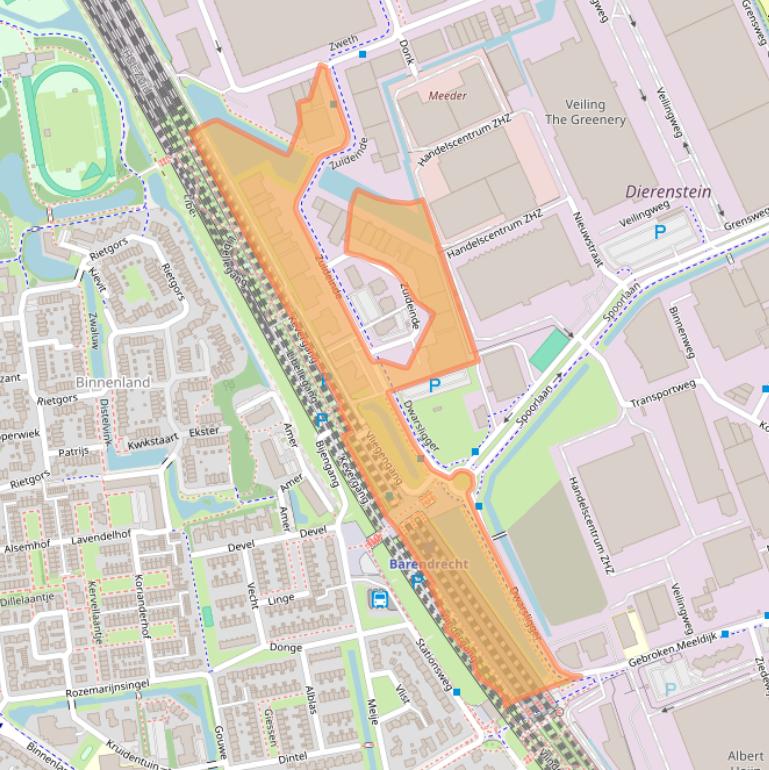Kaart van postcodegebied 2991LK.