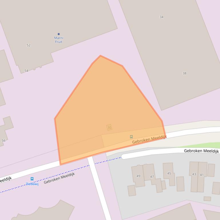 Kaart van postcodegebied 2991LL.