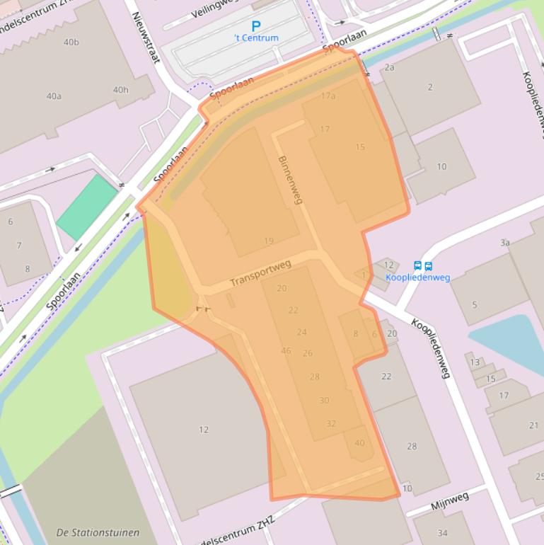 Kaart van postcodegebied 2991LV.