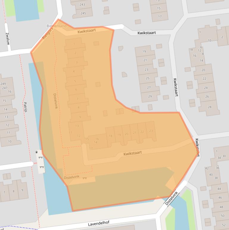 Kaart van postcodegebied 2991MC.