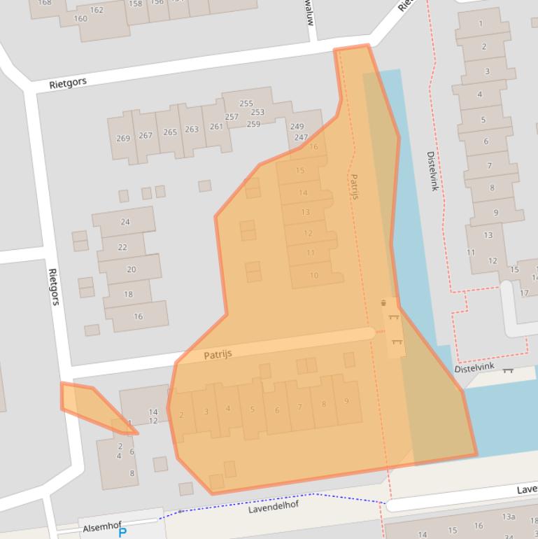 Kaart van postcodegebied 2991MK.