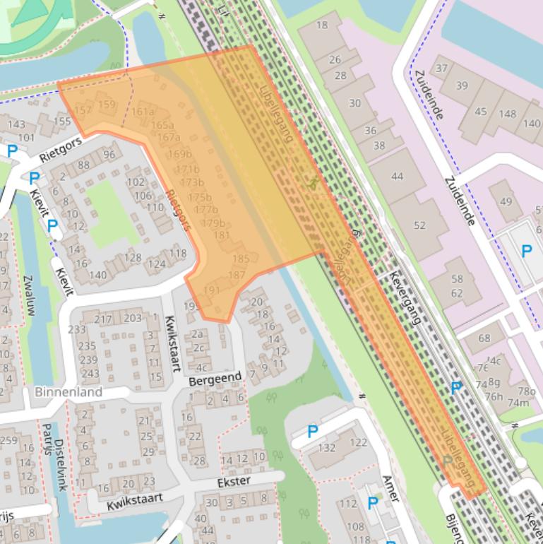 Kaart van postcodegebied 2991MP.