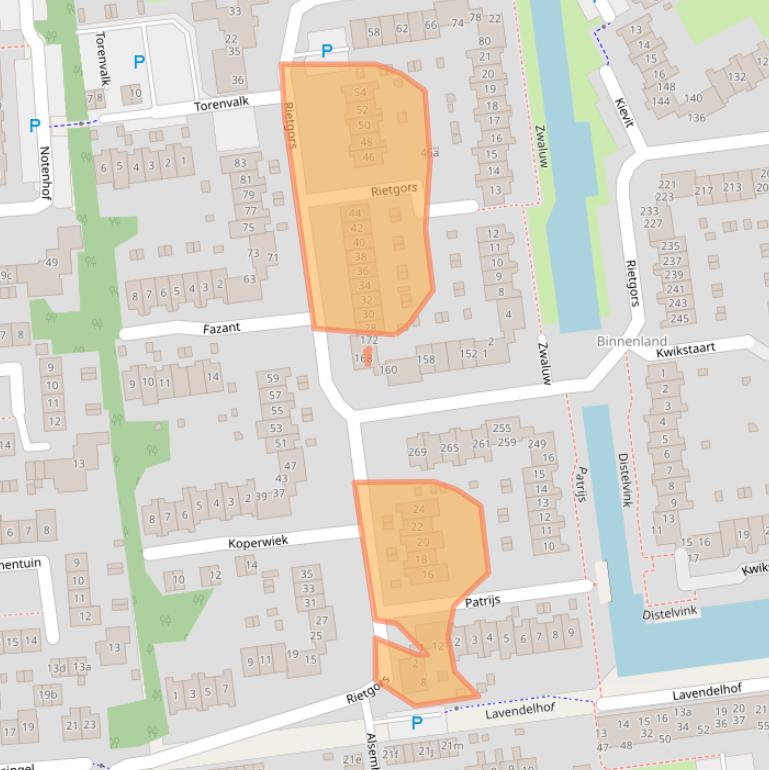 Kaart van postcodegebied 2991MS.