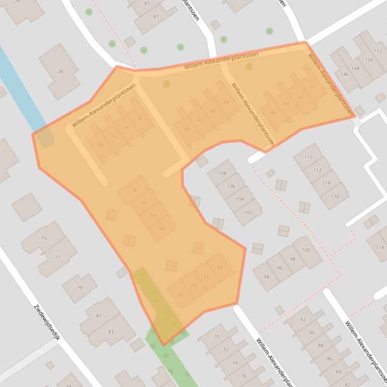 Kaart van postcodegebied 2991NE.