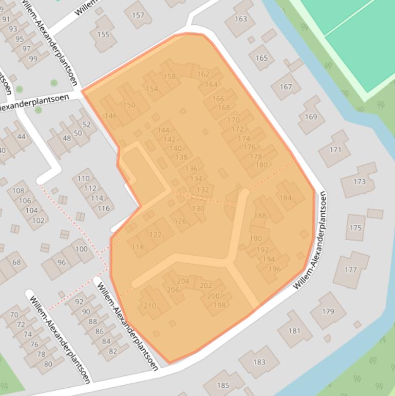 Kaart van postcodegebied 2991NJ.