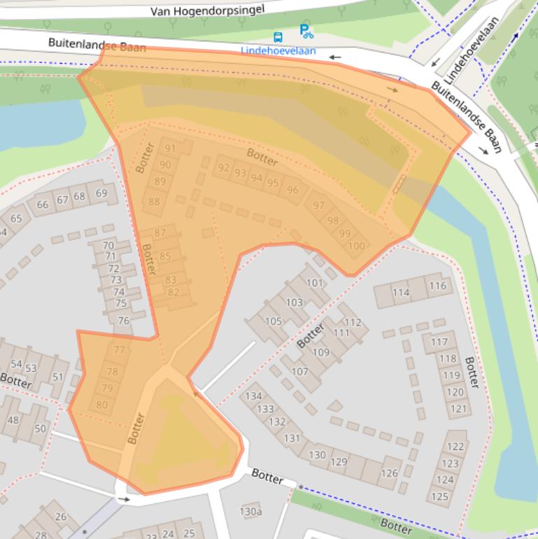Kaart van postcodegebied 2991PD.