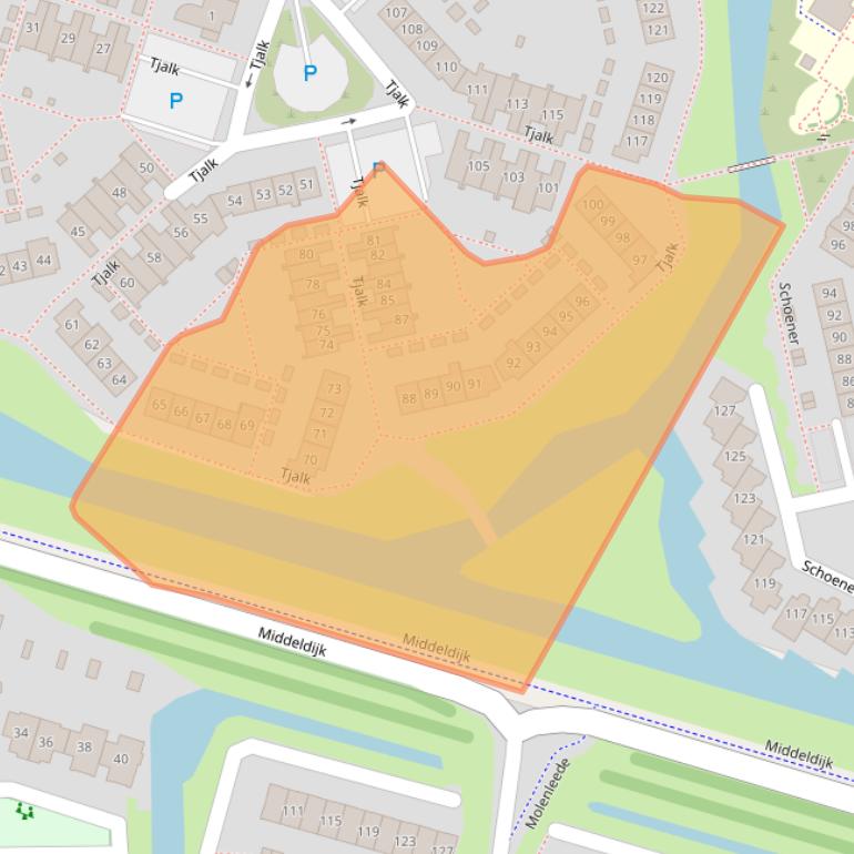 Kaart van postcodegebied 2991PP.