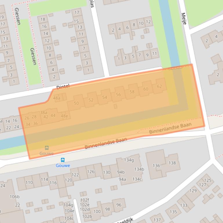 Kaart van postcodegebied 2991RD.