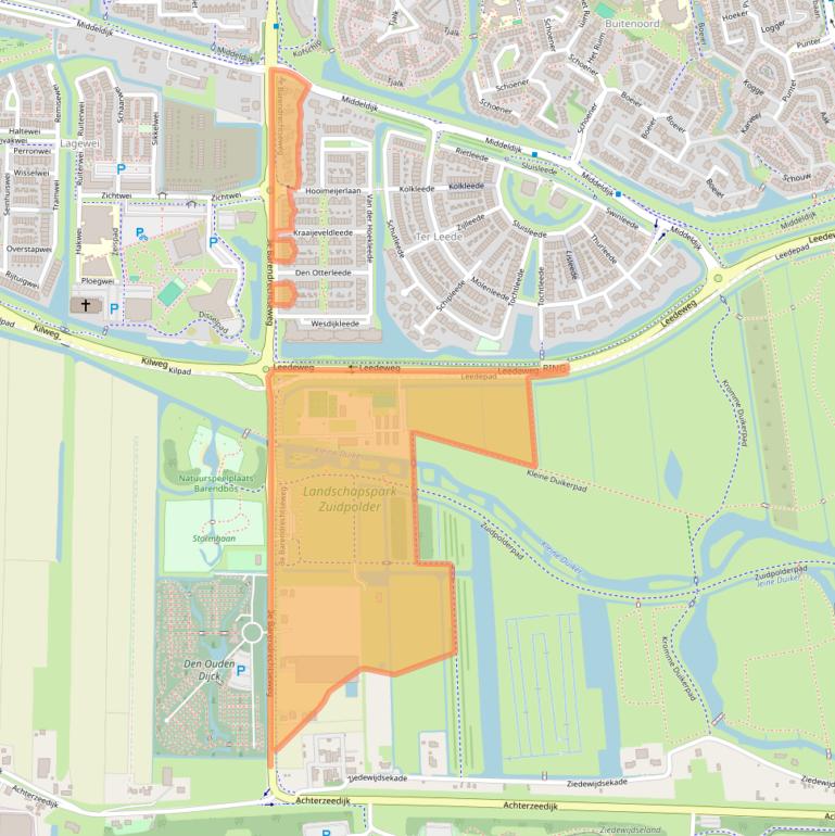 Kaart van postcodegebied 2991SH.