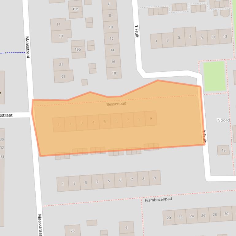 Kaart van postcodegebied 2991TC.