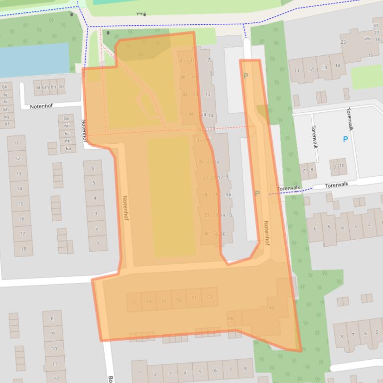 Kaart van postcodegebied 2991TM.