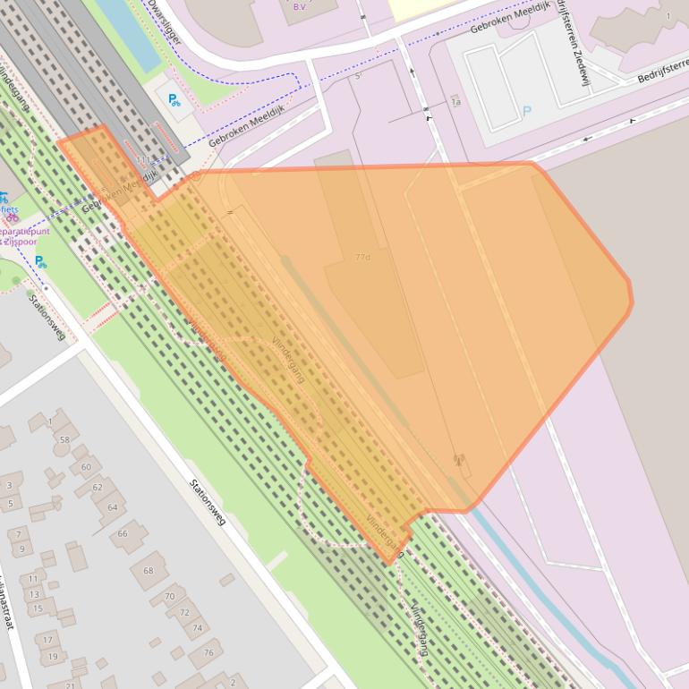 Kaart van postcodegebied 2991VC.