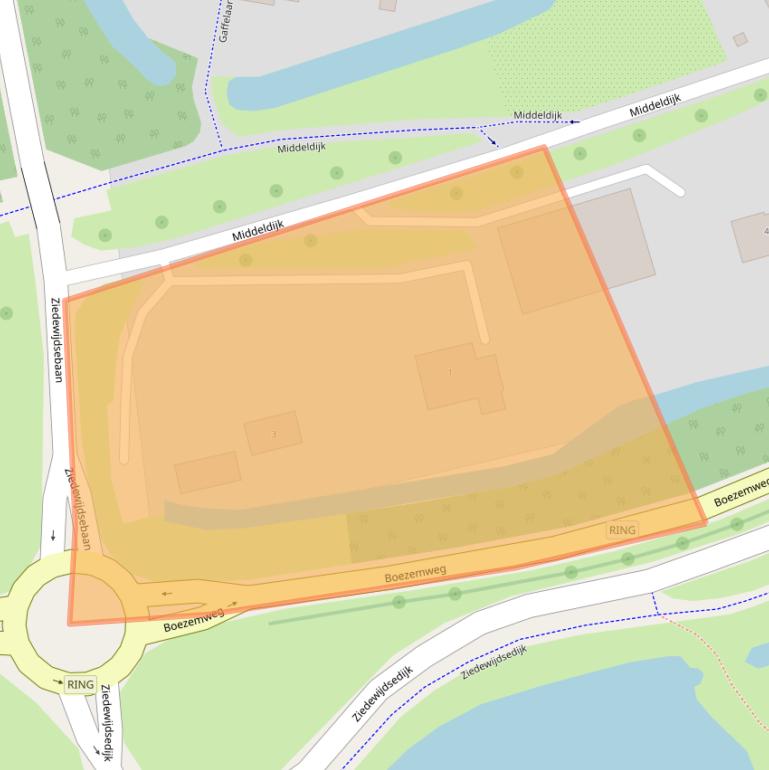 Kaart van postcodegebied 2991VE.