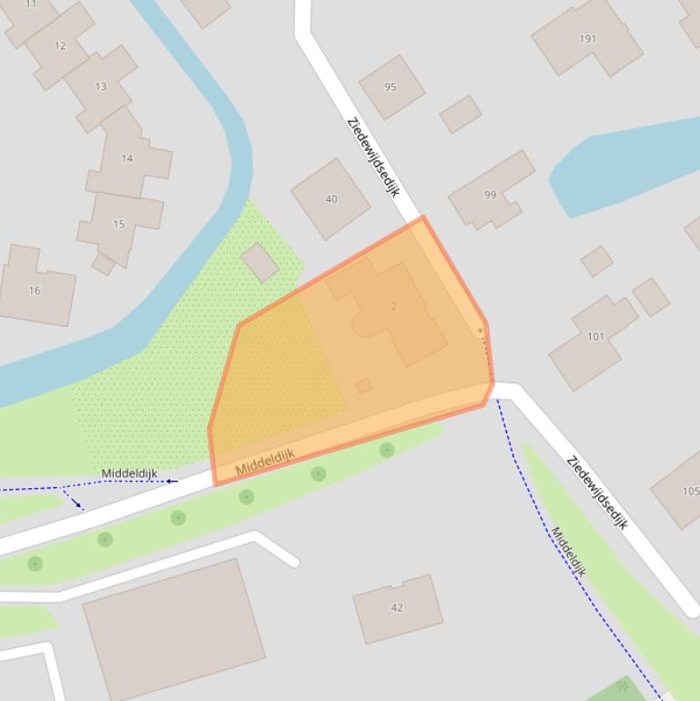 Kaart van postcodegebied 2991VG.