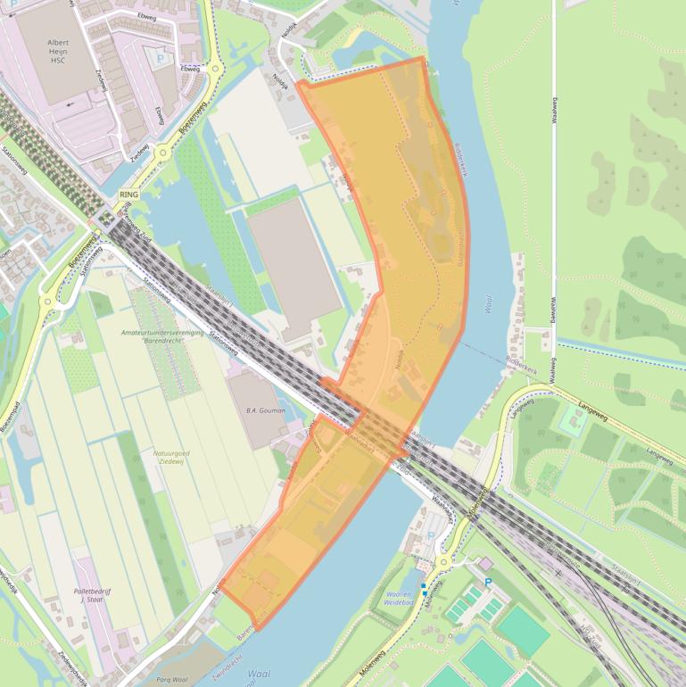 Kaart van postcodegebied 2991VH.