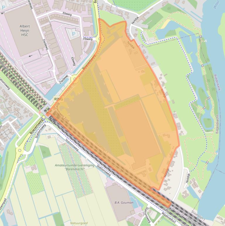 Kaart van postcodegebied 2991VK.