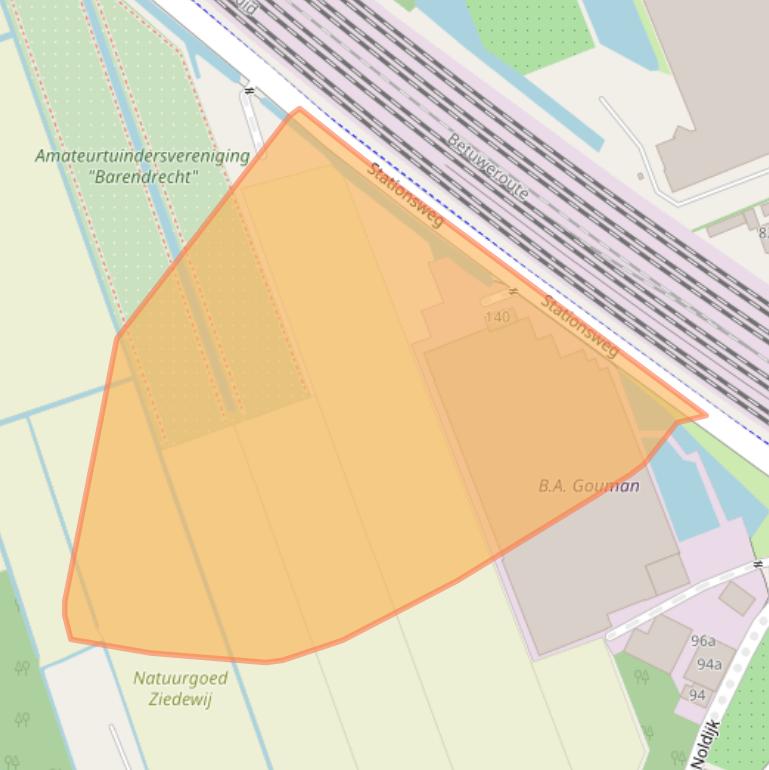 Kaart van postcodegebied 2991VN.