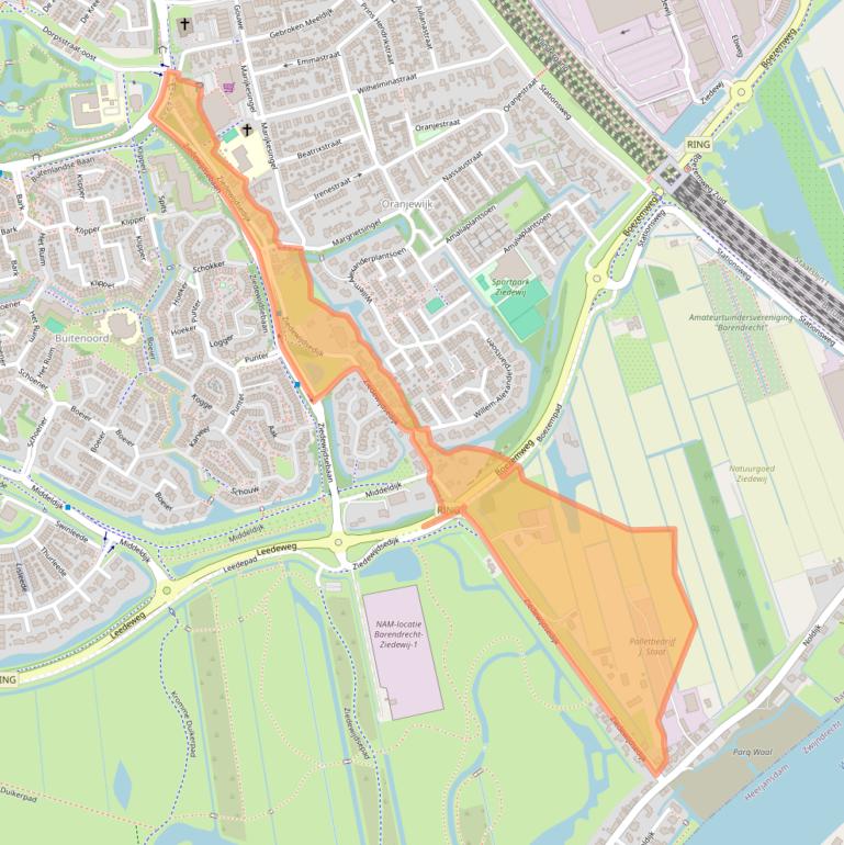 Kaart van postcodegebied 2991VP.