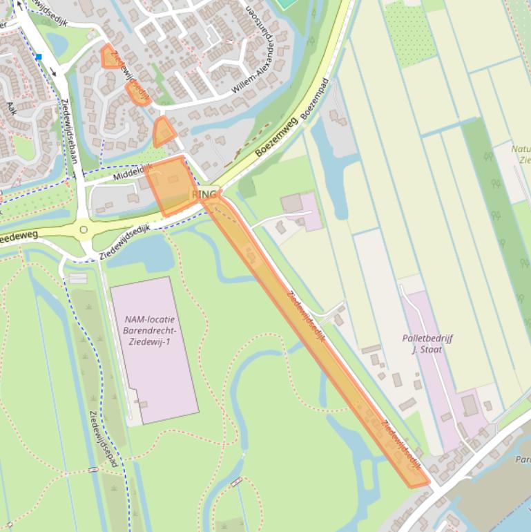 Kaart van postcodegebied 2991VR.