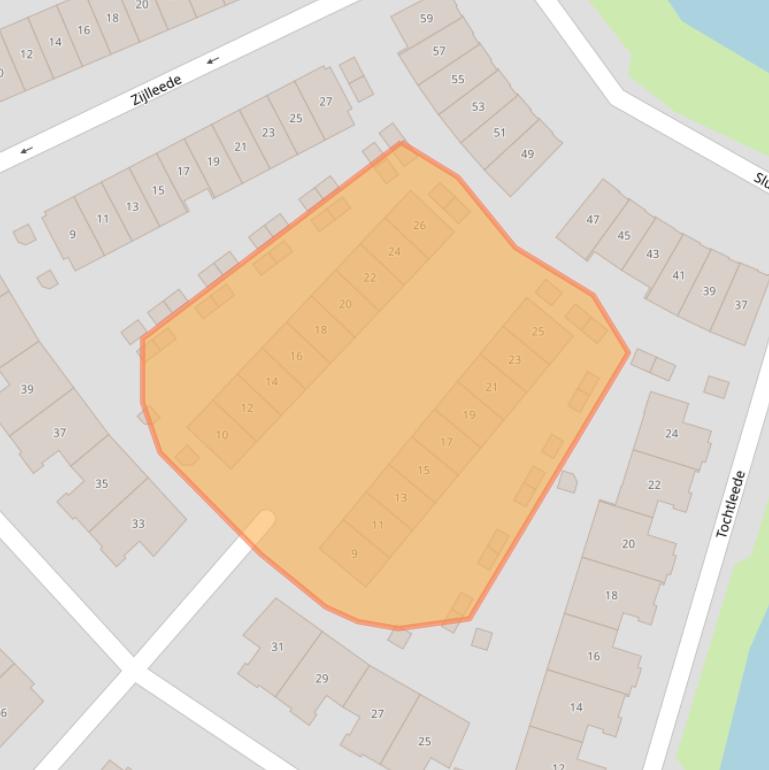 Kaart van postcodegebied 2991WJ.