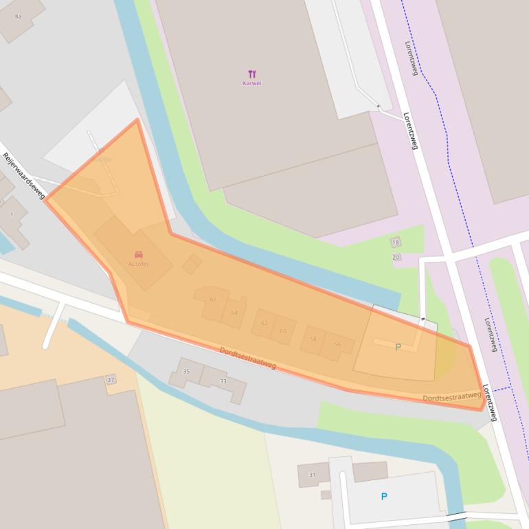 Kaart van postcodegebied 2991XB.