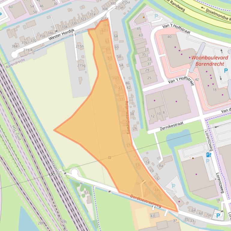 Kaart van postcodegebied 2991XC.