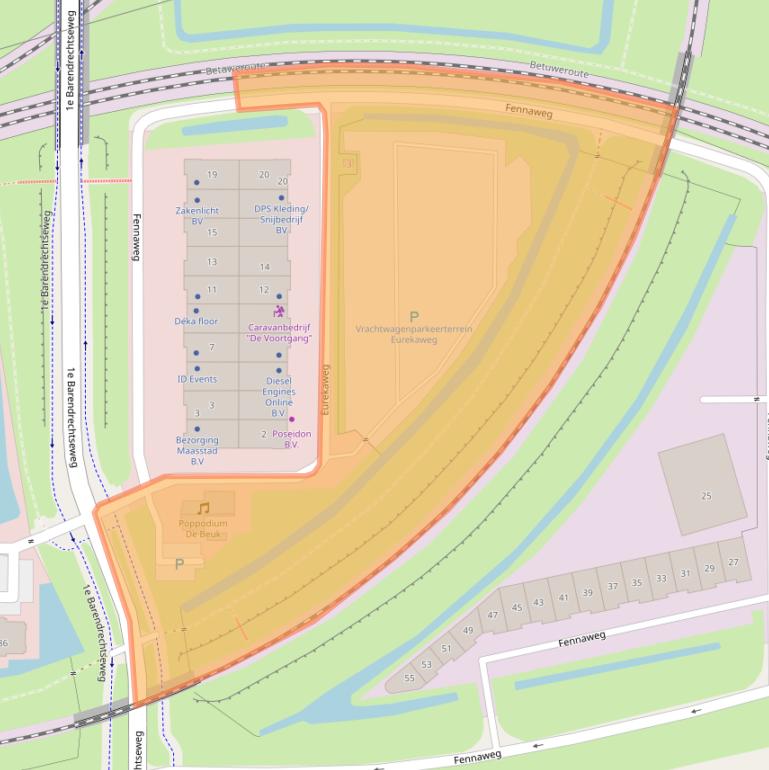 Kaart van postcodegebied 2991XE.