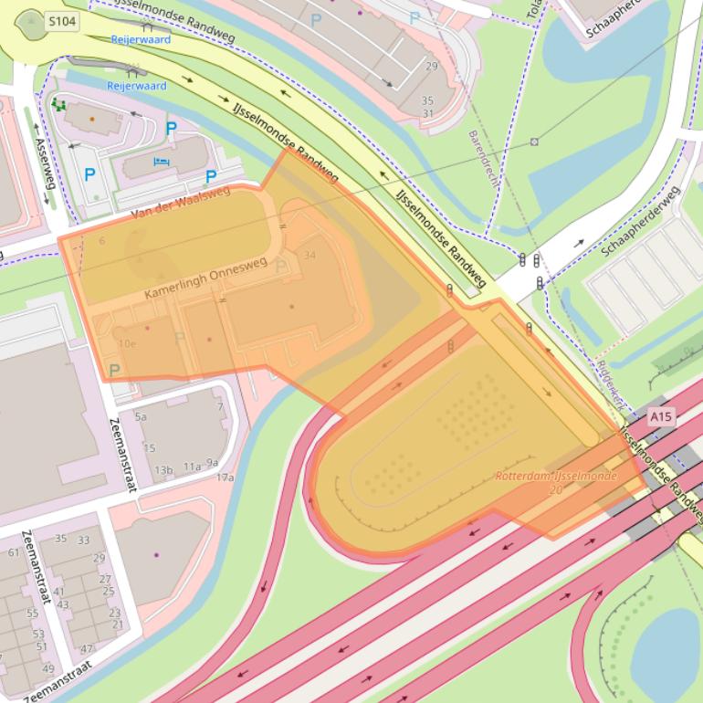 Kaart van postcodegebied 2991XL.