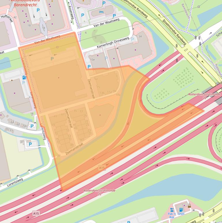 Kaart van postcodegebied 2991XR.