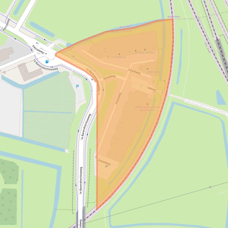 Kaart van postcodegebied 2991ZC.