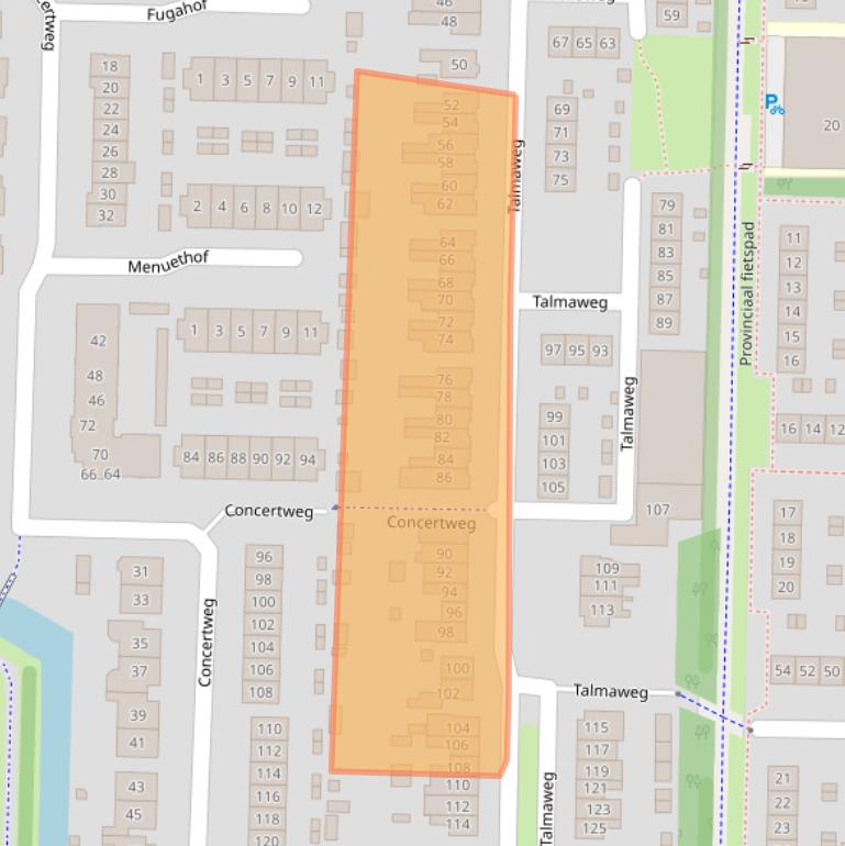 Kaart van postcodegebied 2992AJ.