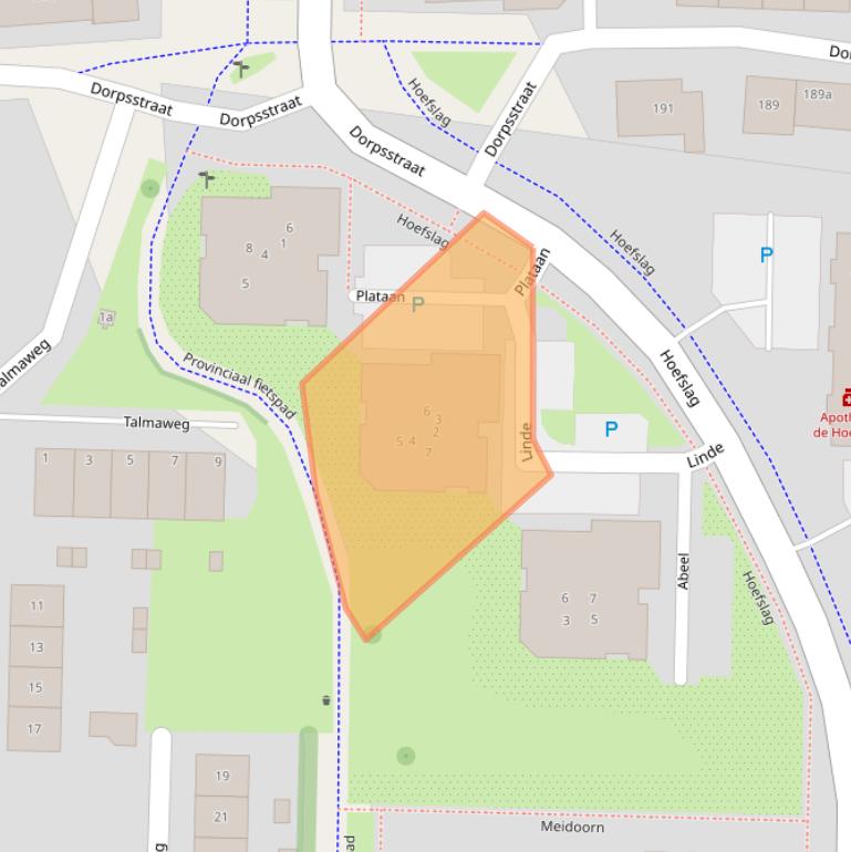 Kaart van postcodegebied 2992AP.