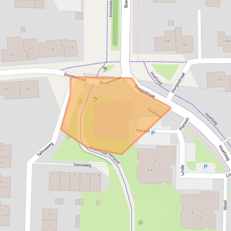 Kaart van postcodegebied 2992AR.