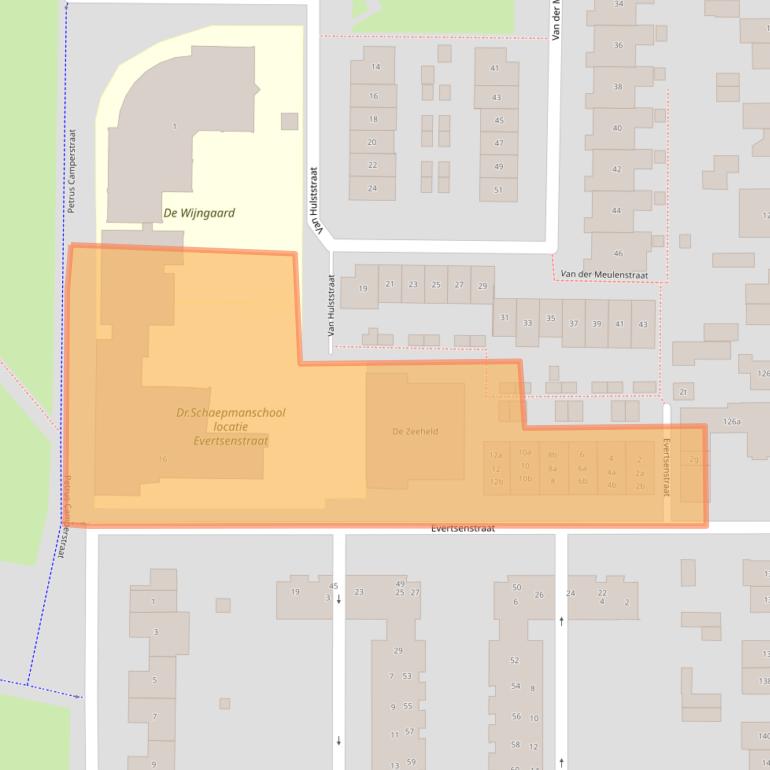 Kaart van postcodegebied 2992BG.