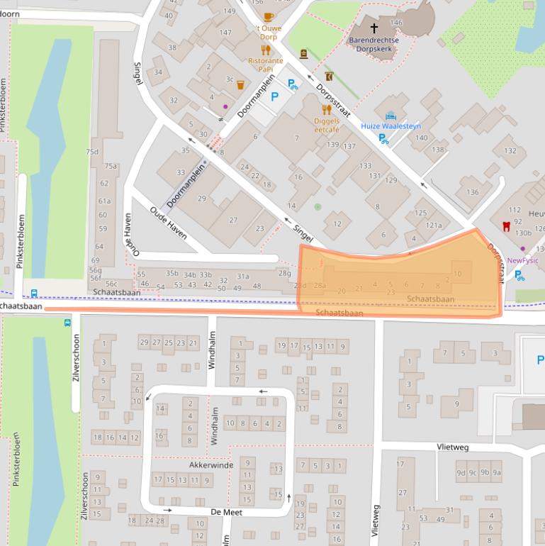 Kaart van postcodegebied 2992BH.